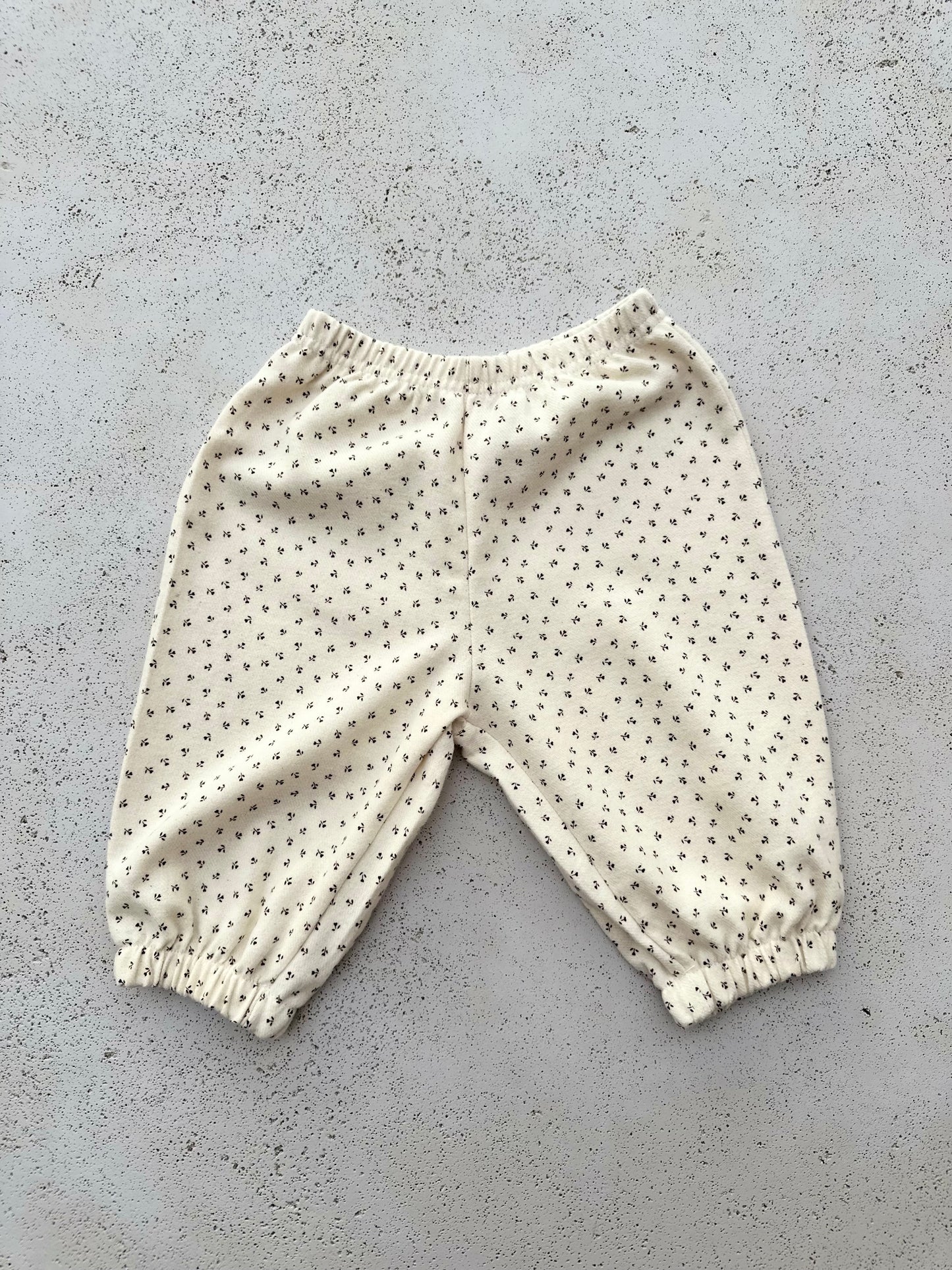 Bebe brushed floral pants - ivory with brown