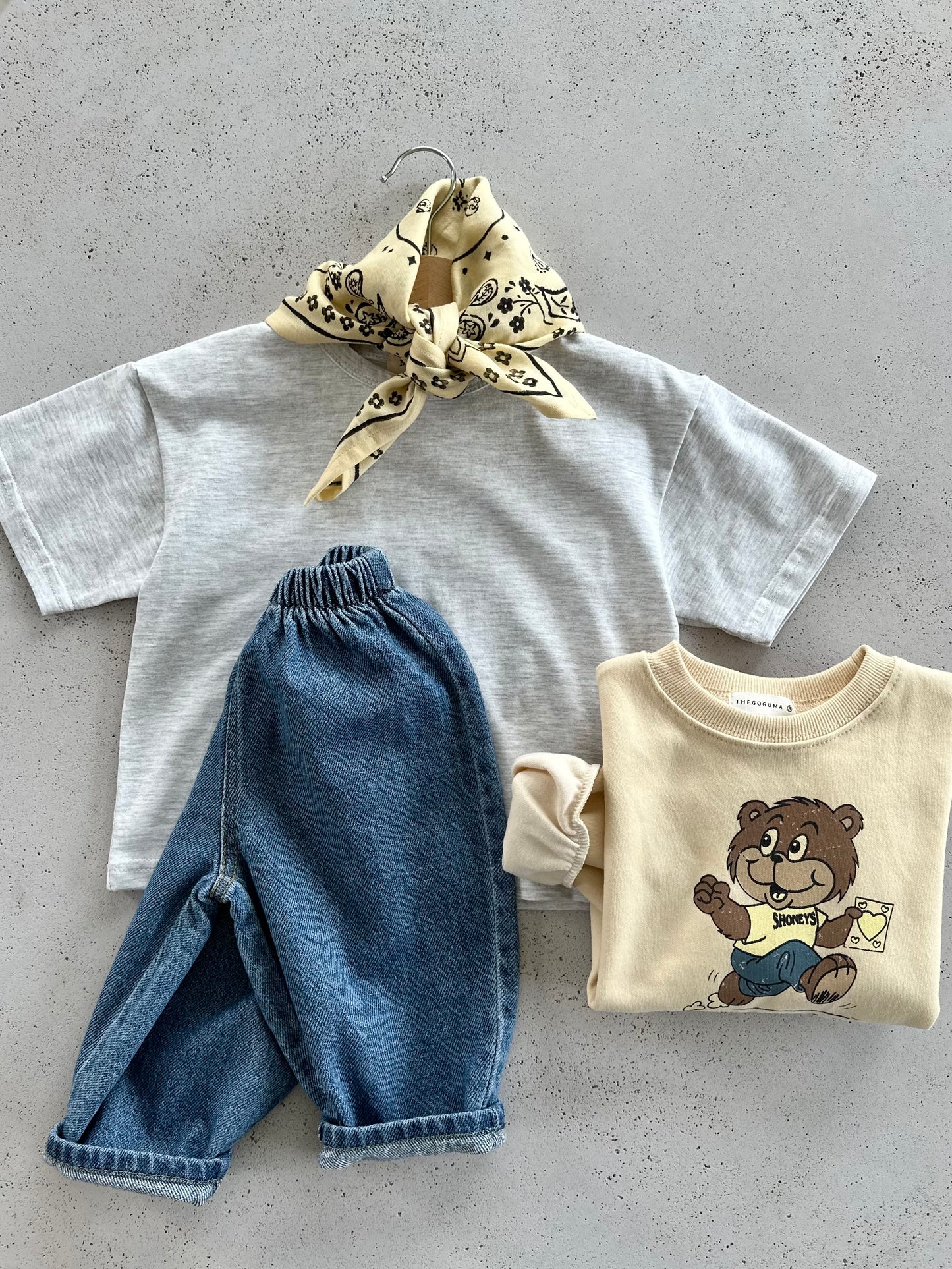 Oscar mini scarf - wine/butter