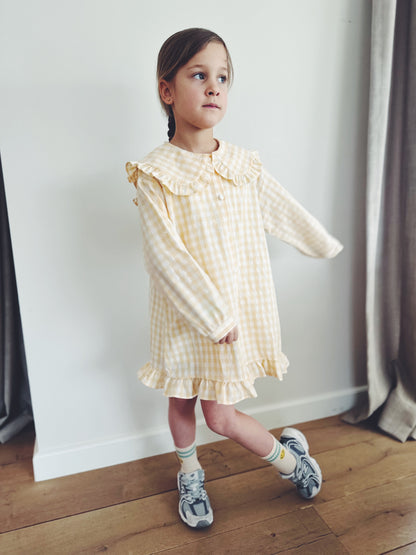Chou check dress - yellow