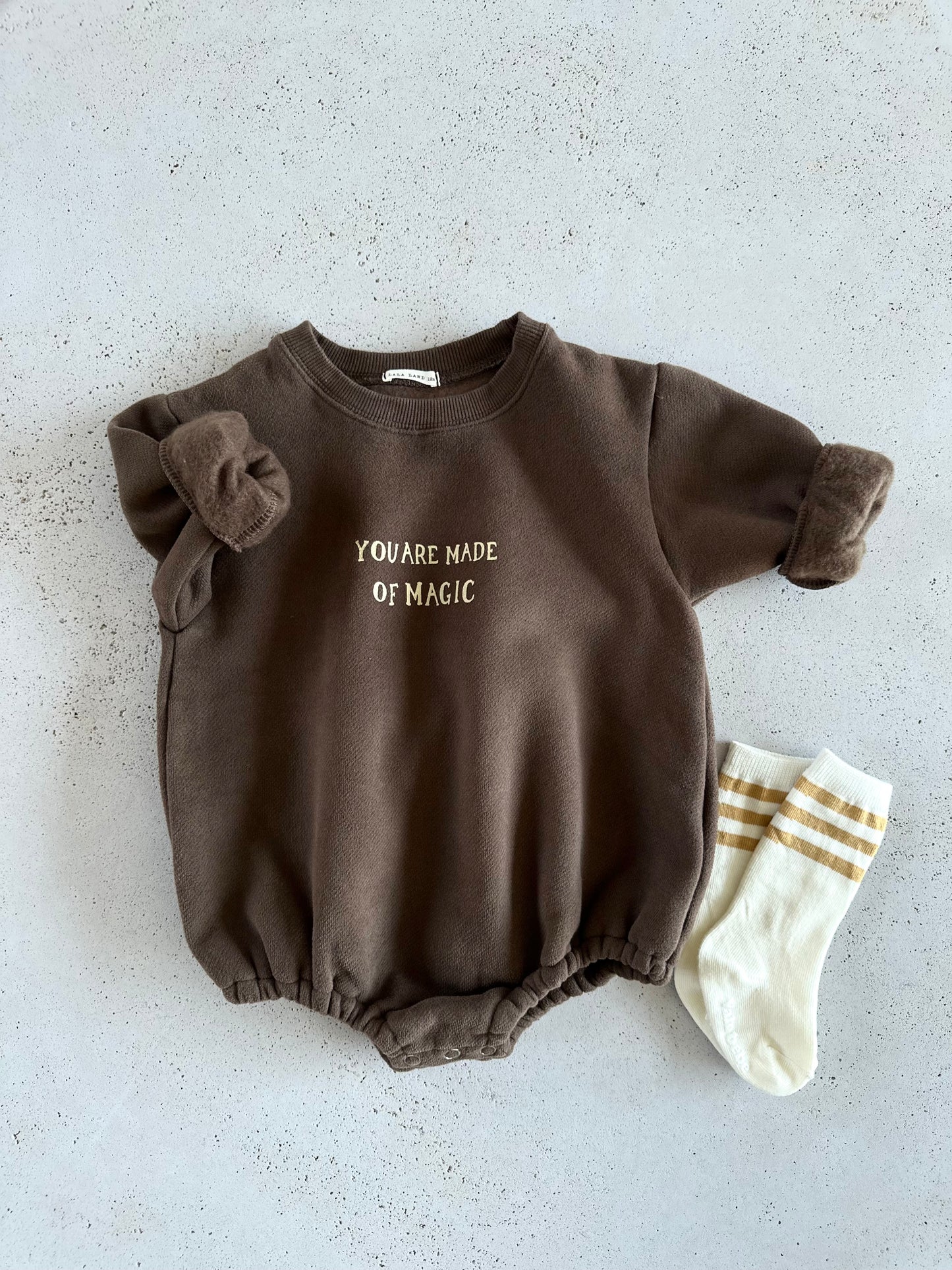 Bebe magic fleeced suit - brown