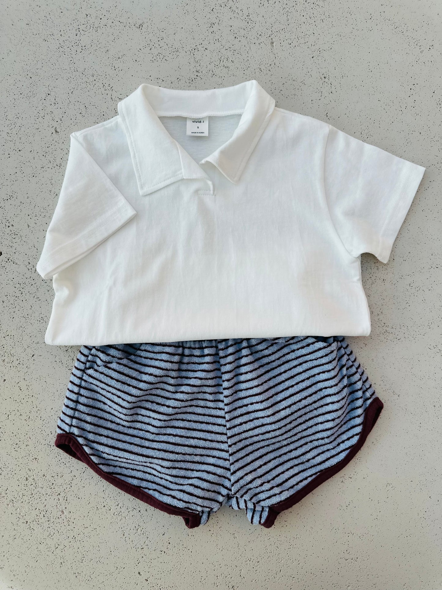 Bebe stripe beach shorts - blue-purple