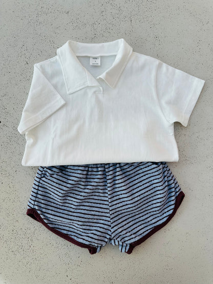 Bebe stripe beach shorts - blue-purple