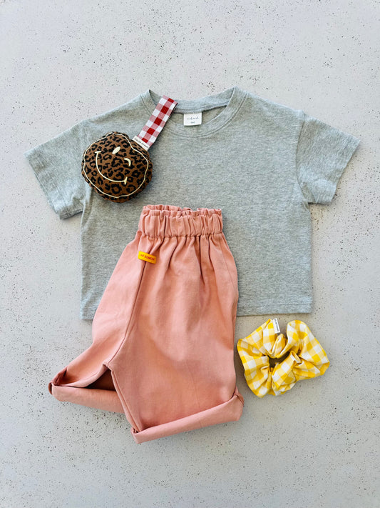 Oversized scrunchie - checked lucky lemon