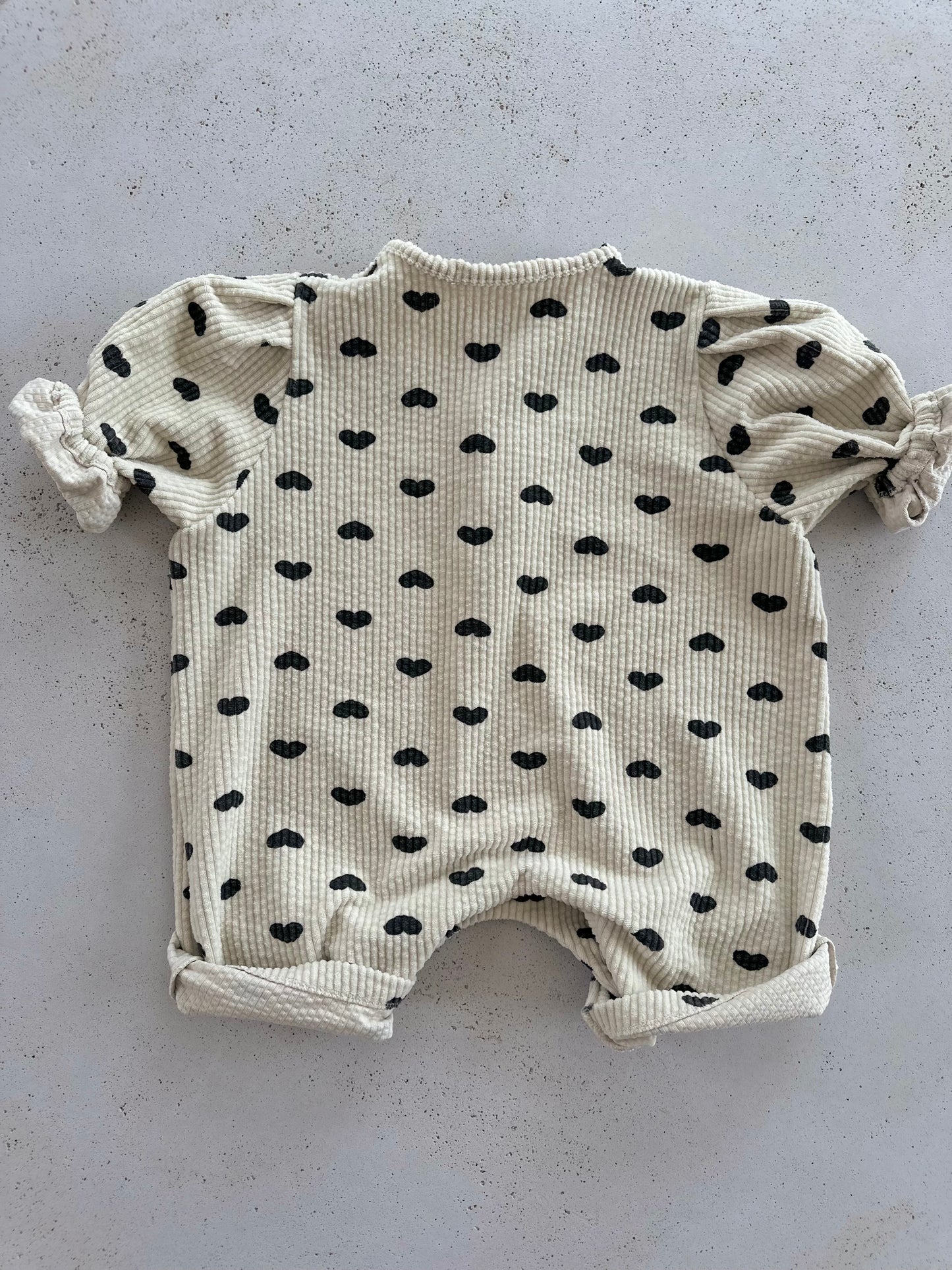 Heart overall - cream