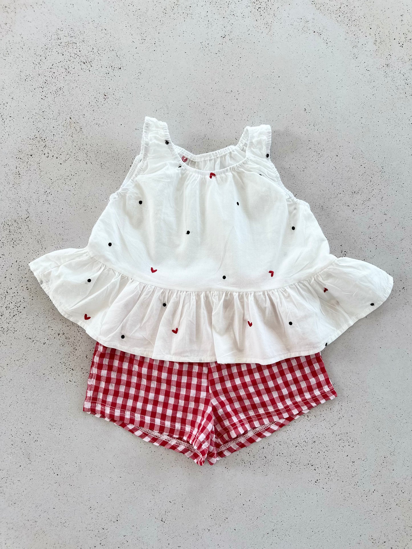 Heart dot blouse - ivory