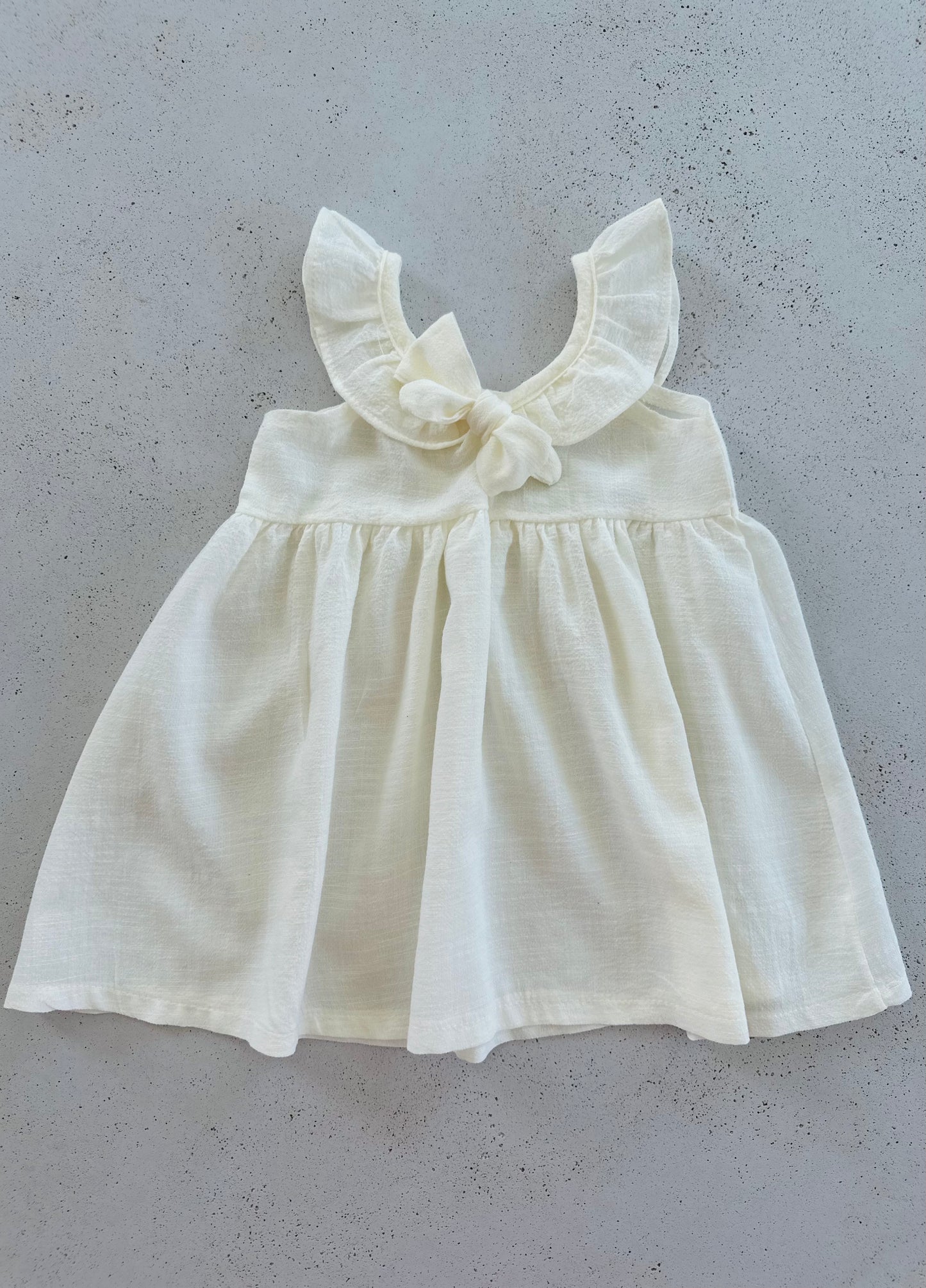Marie v frill summer dress - ivory