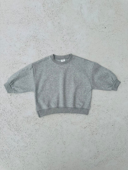 Patch pancake sweater - melange