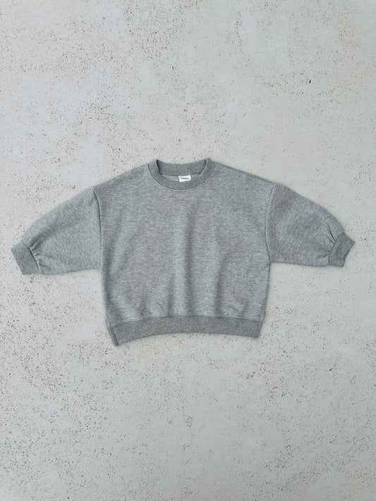 Patch pancake sweater - melange