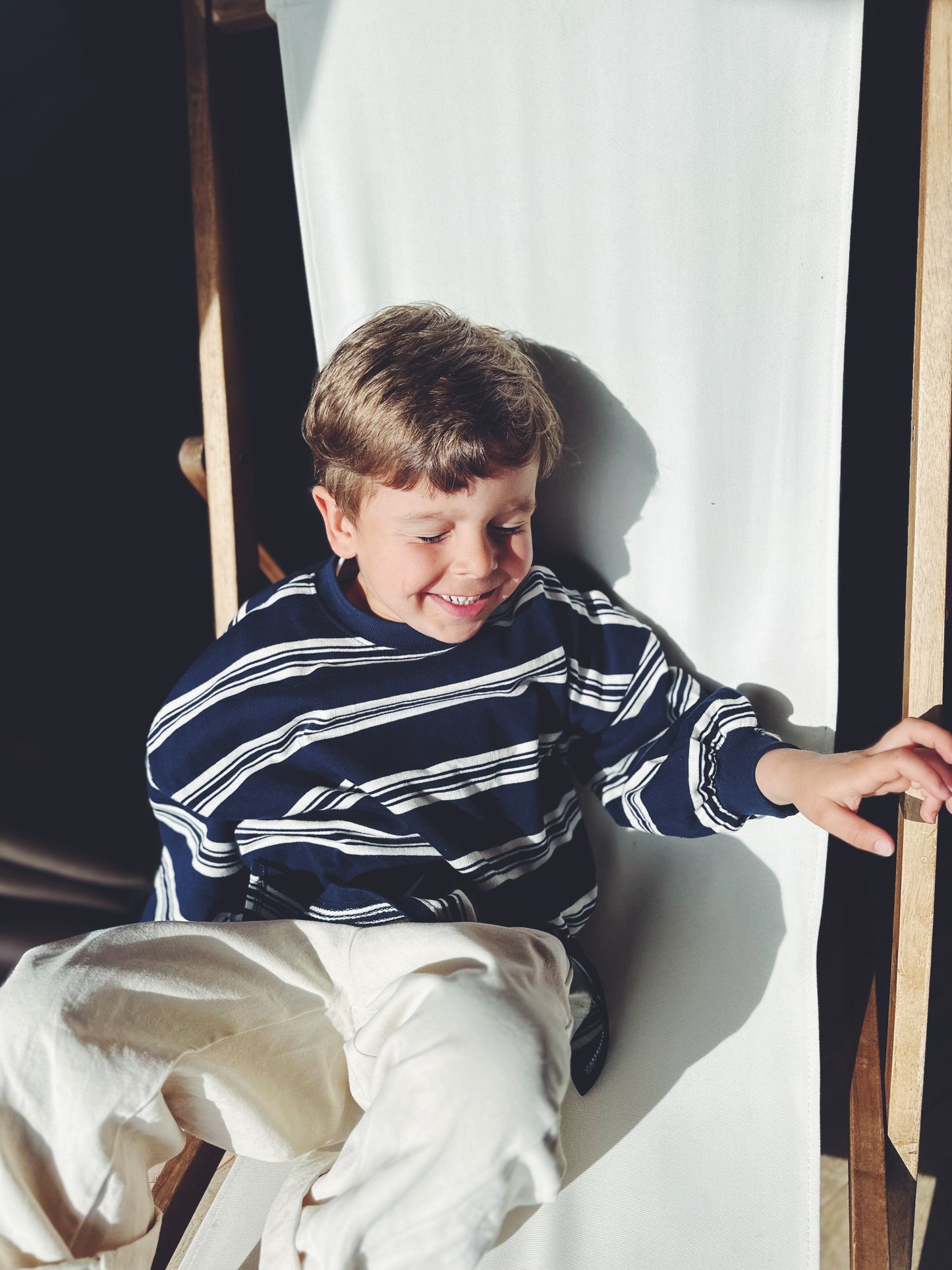 Lucas stripes sweatshirt - navy