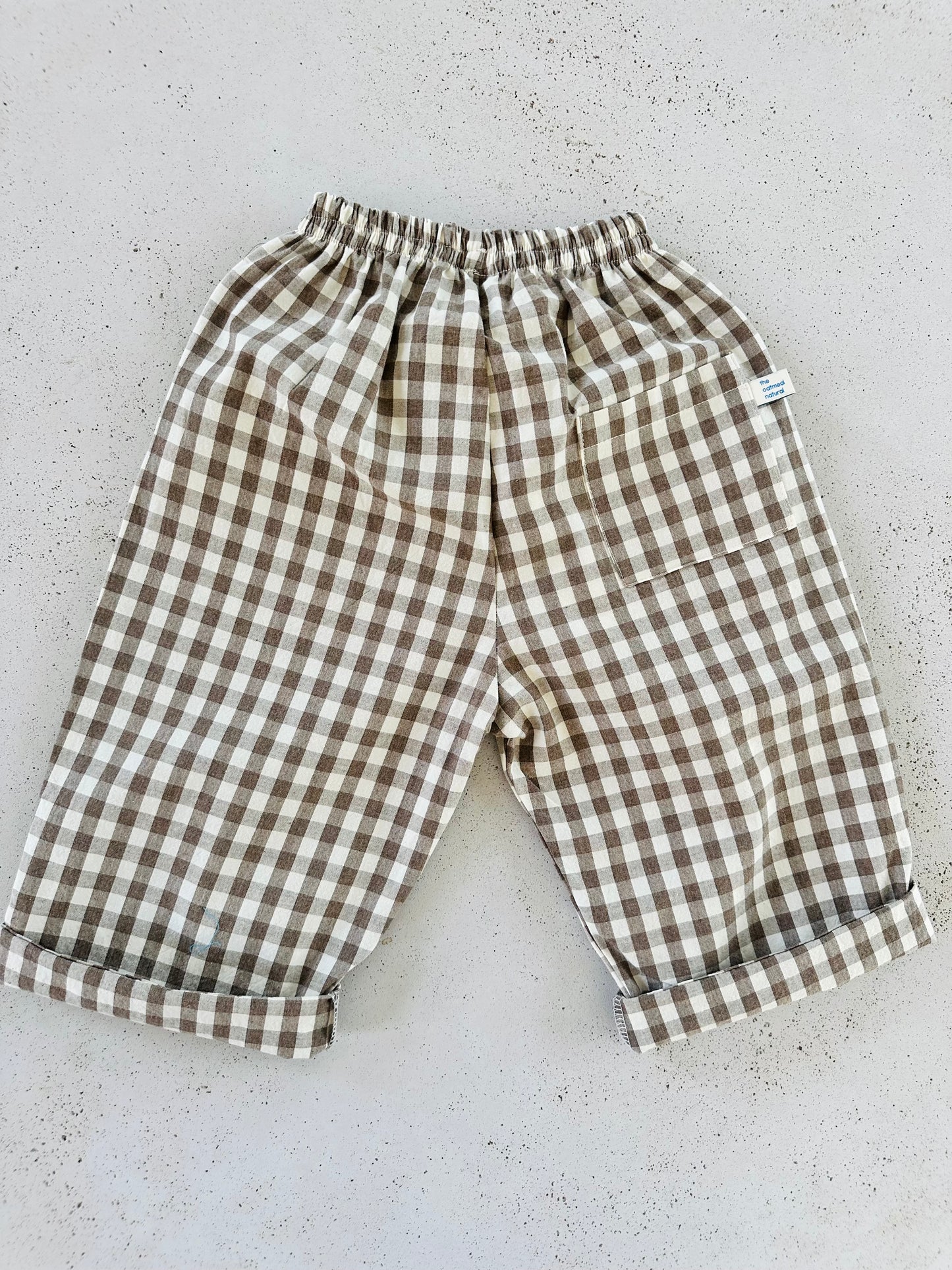 Otile check pants - brown