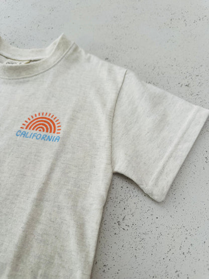 California boxy tee - Oatmeal melange