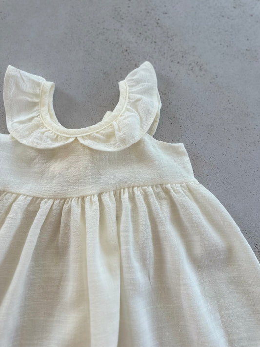 Marie v frill summer dress - ivory