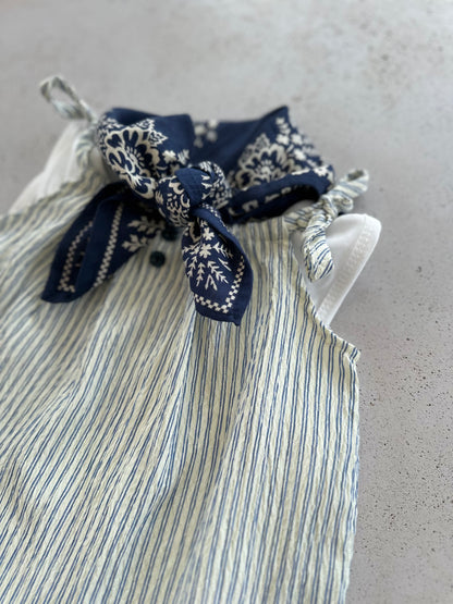 Raphi mini dress - navy stripe