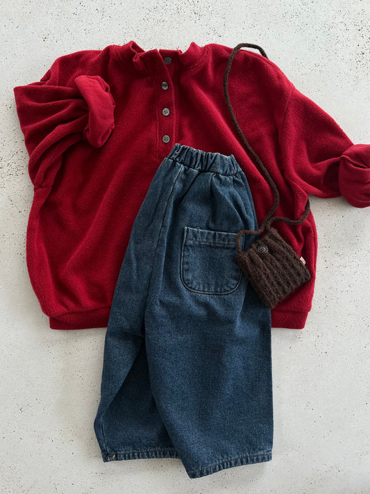 Winter warm pants - denim