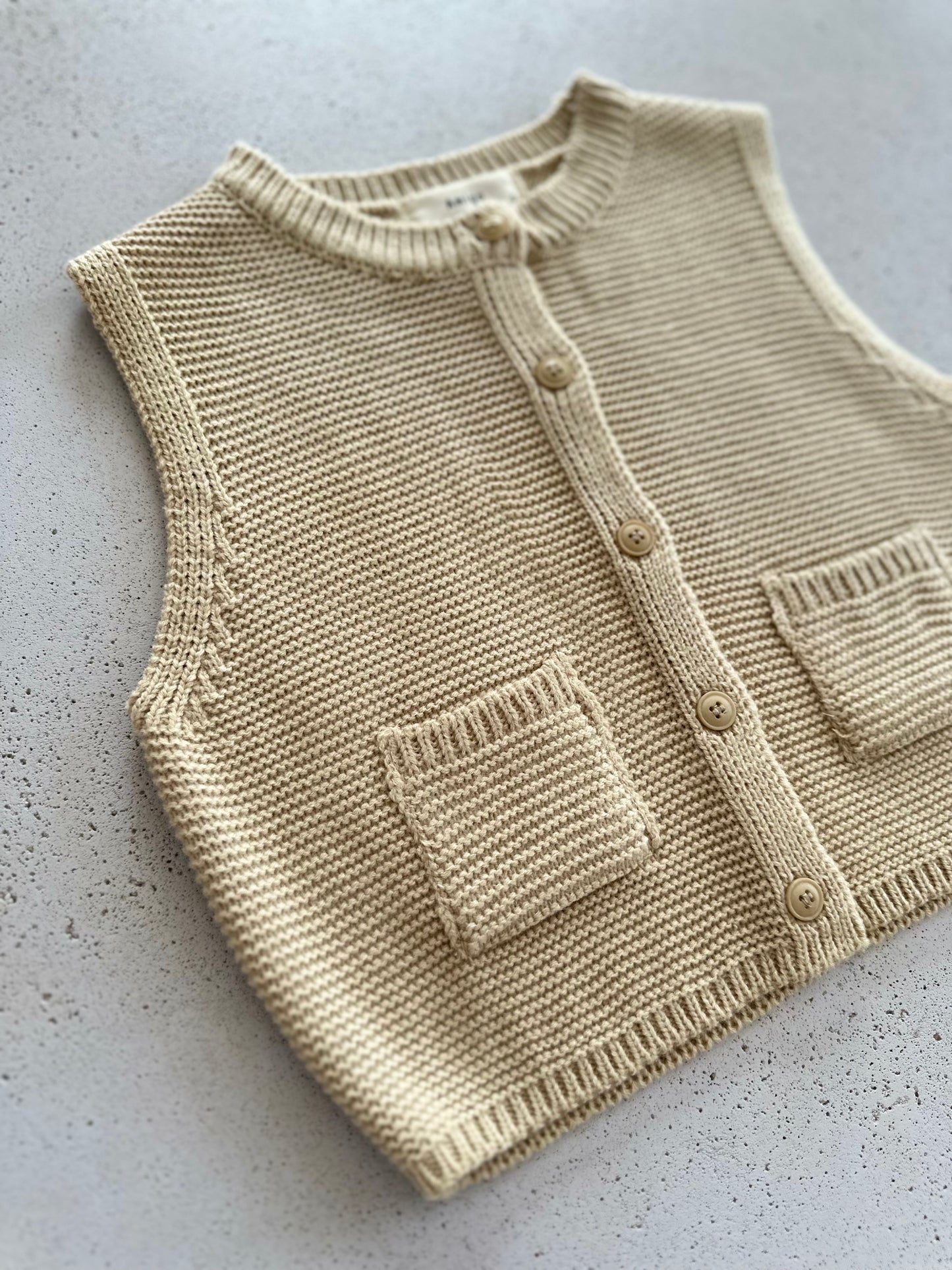 Luca double-knit vest - beige