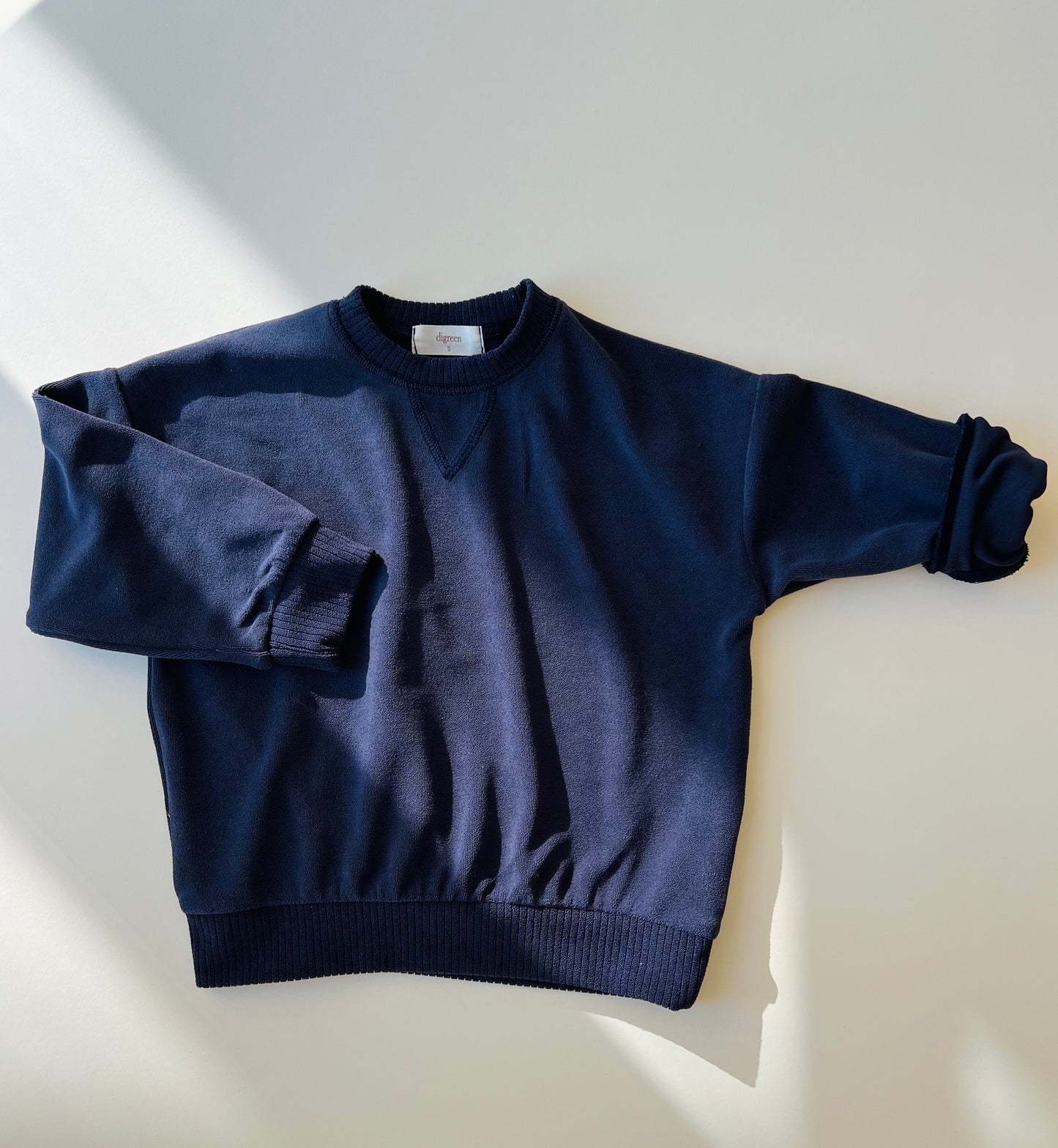 Terry crewneck jumper - navy