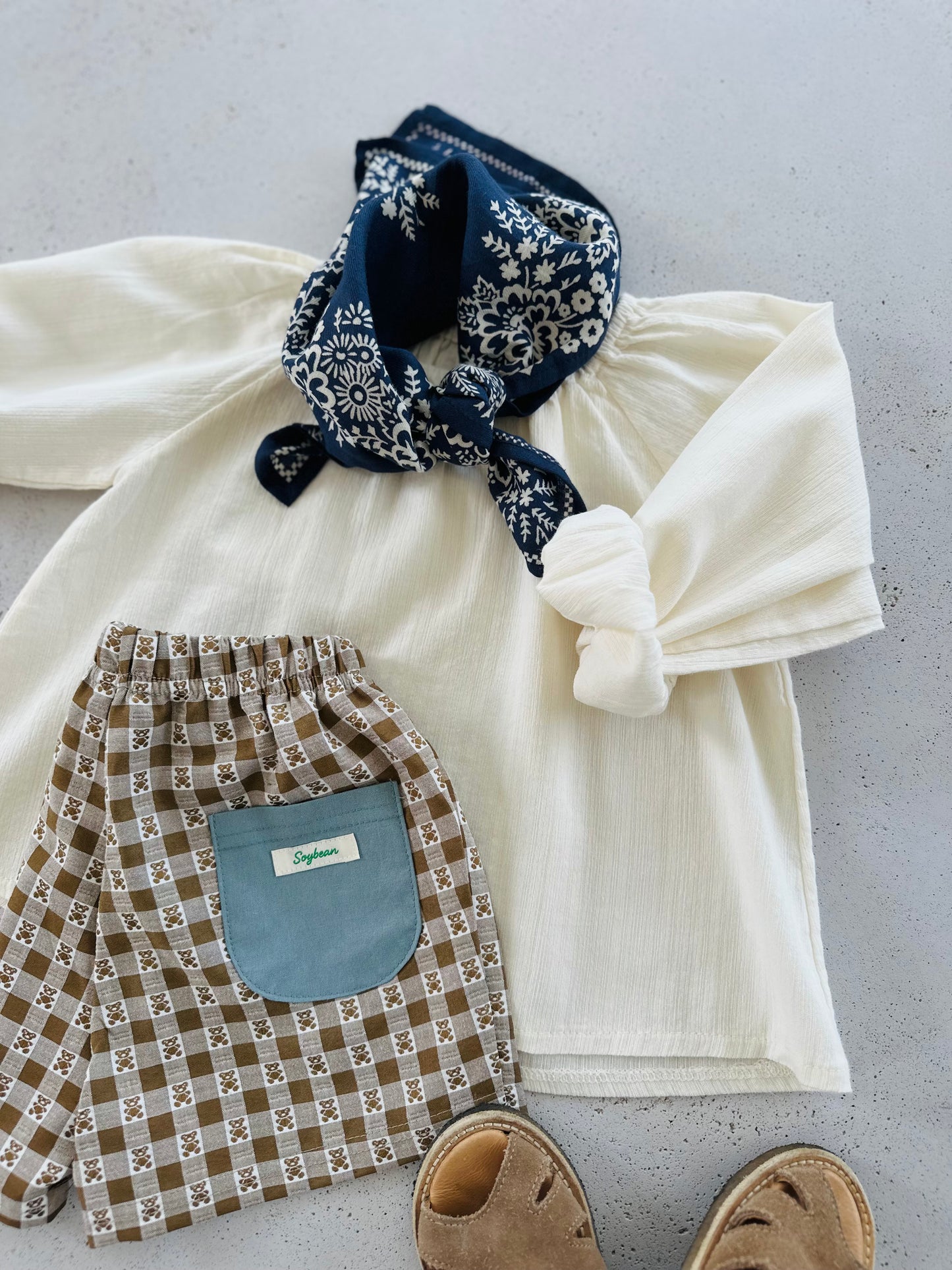 Cute bear shorts - milk-brown