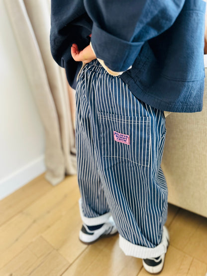 George stripe pants - navy