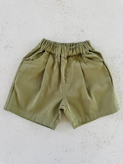 Rafael pleated shorts - khaki