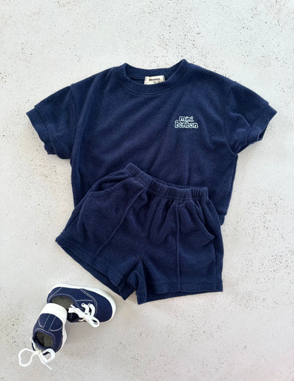 Mini bong terry set - navy