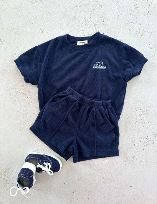 Mini bong terry set - navy