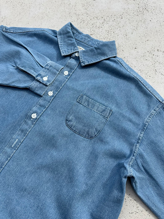 Bucket oversized denim shirt - blue