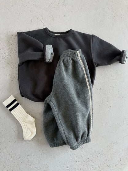 Lacy soft jogger pants - charcoal