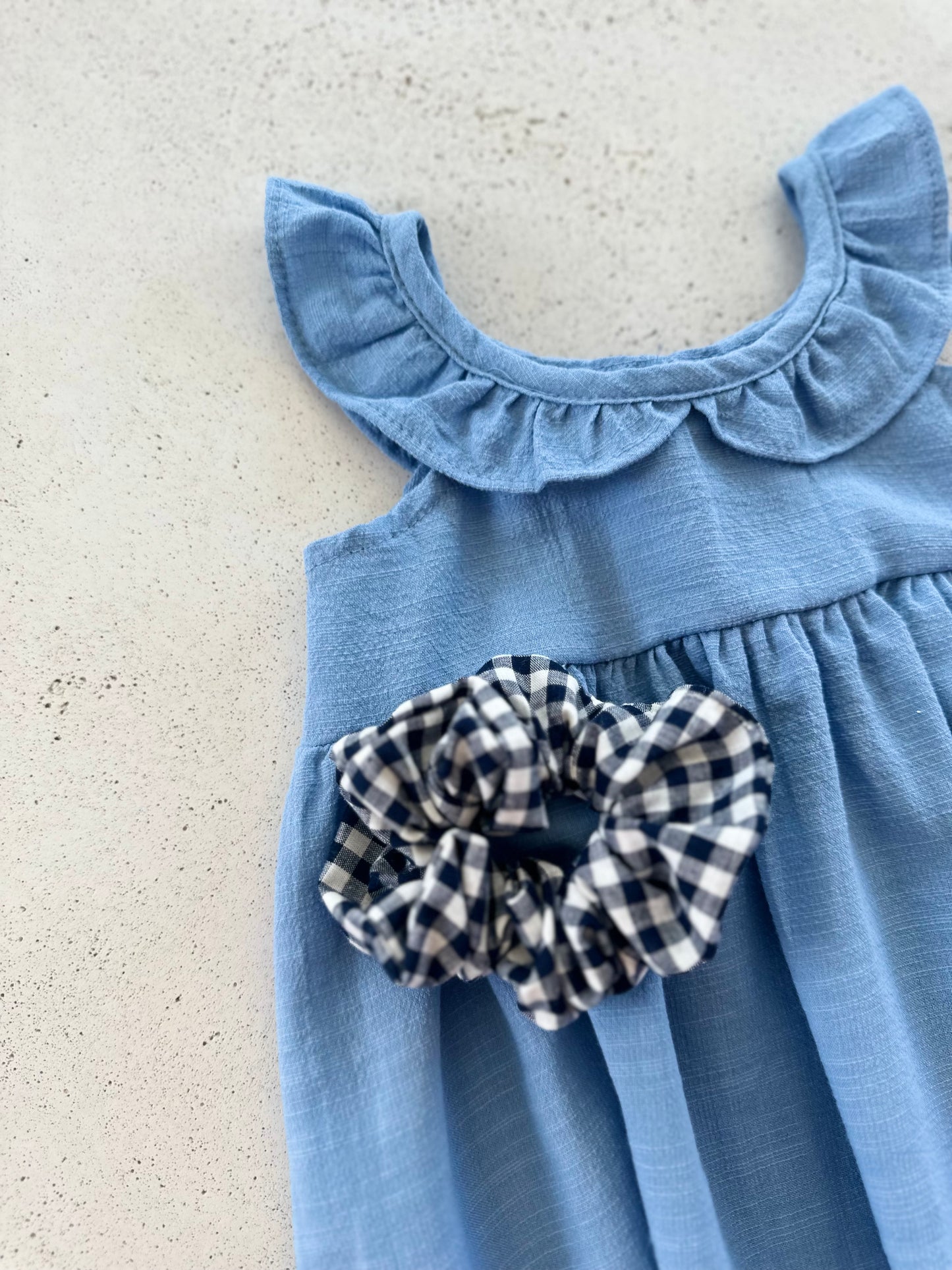 Marie v frill summer dress - soft blue