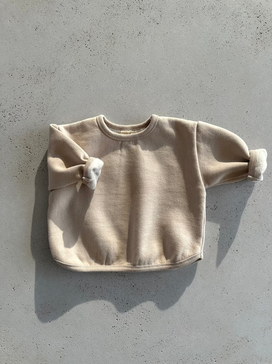 Bangbang bebe fleeced sweater - beige