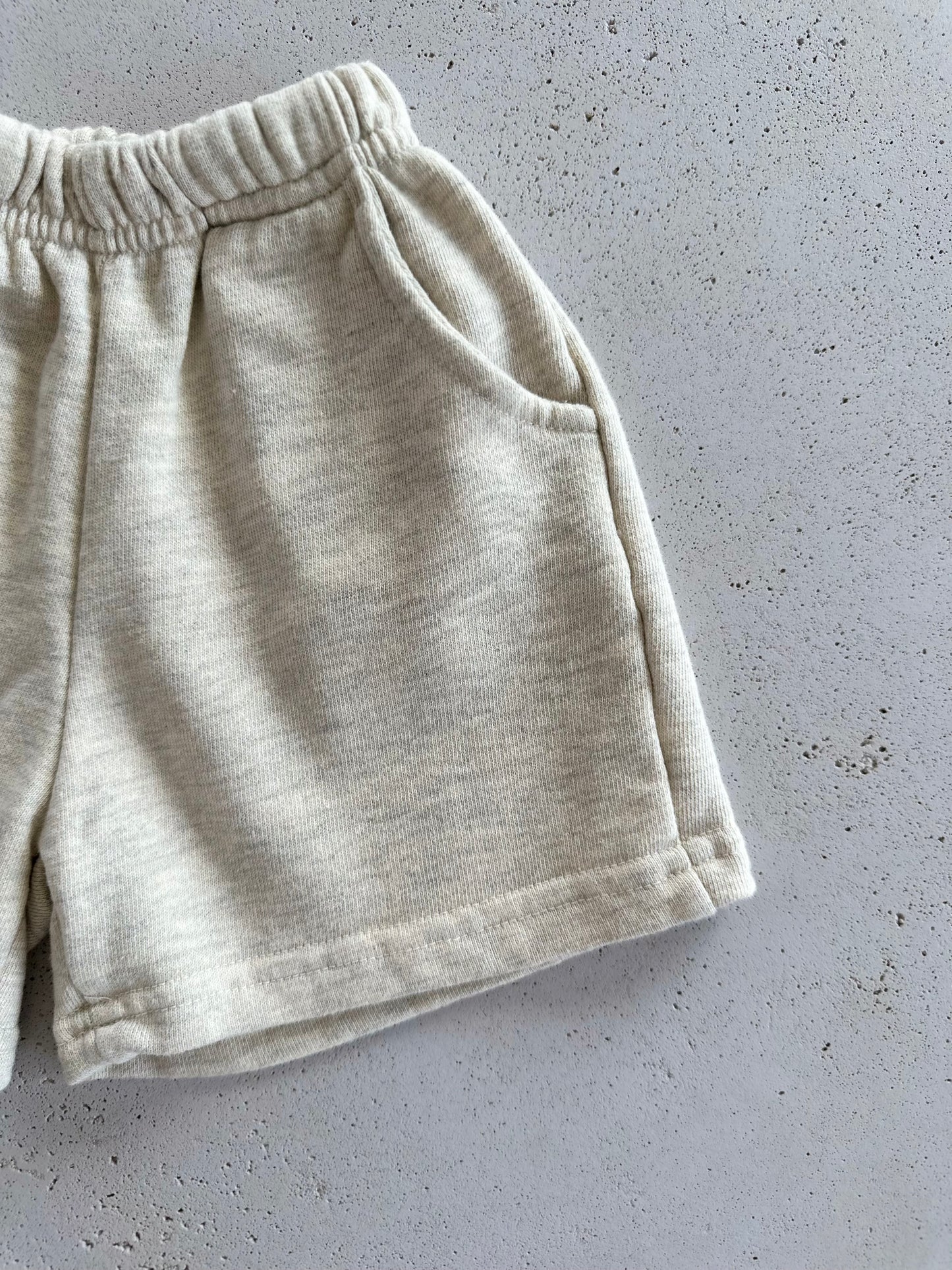 French soft shorts - oatmeal