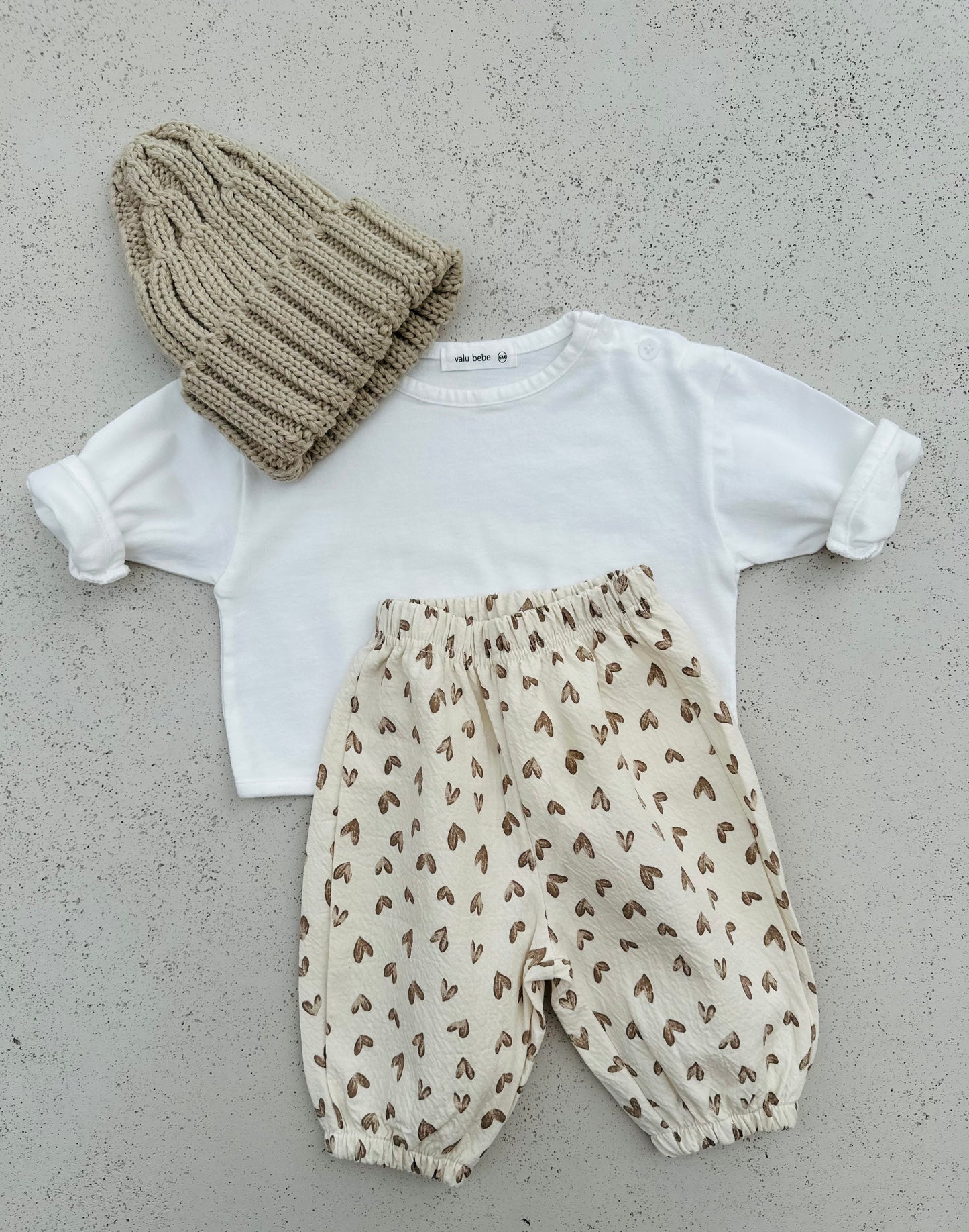 Loose button tee - ivory