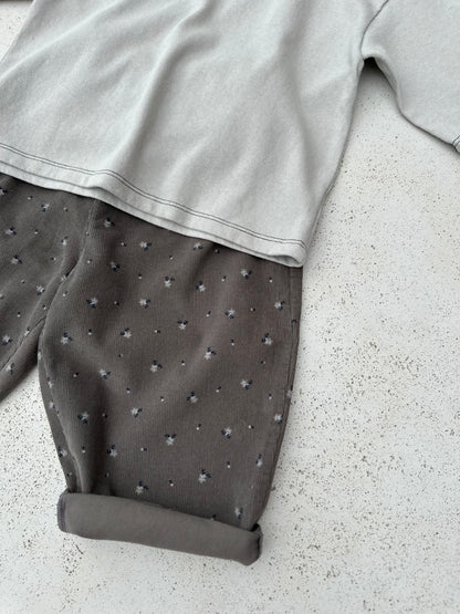 Comfy thick stitch tee - light grey