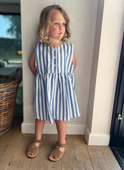 Billie stripe dress - Blue