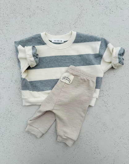Bebe milk sweatshirt - ecru/grey