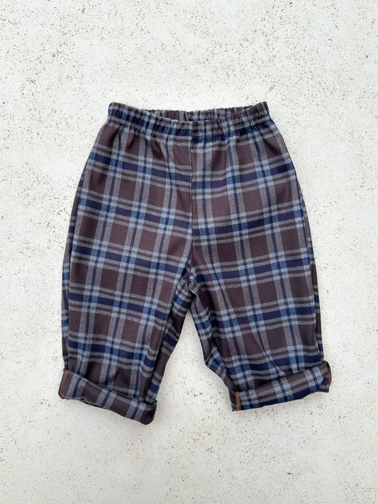 Lala check pants - brown