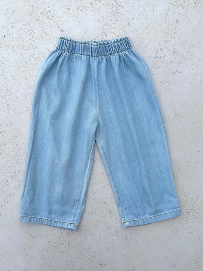Lily soft slub jeans - Light blue