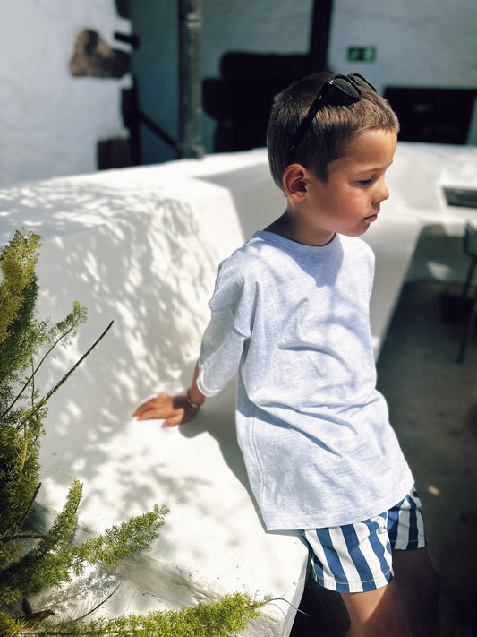 Good morning tee - white melange