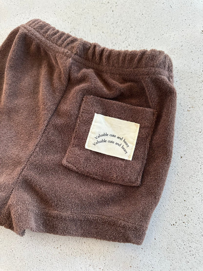 Bebe awesome terry shorts - brown
