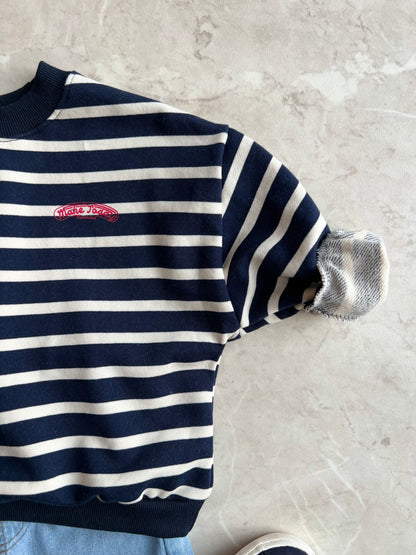 Marine stripe sweater - navy