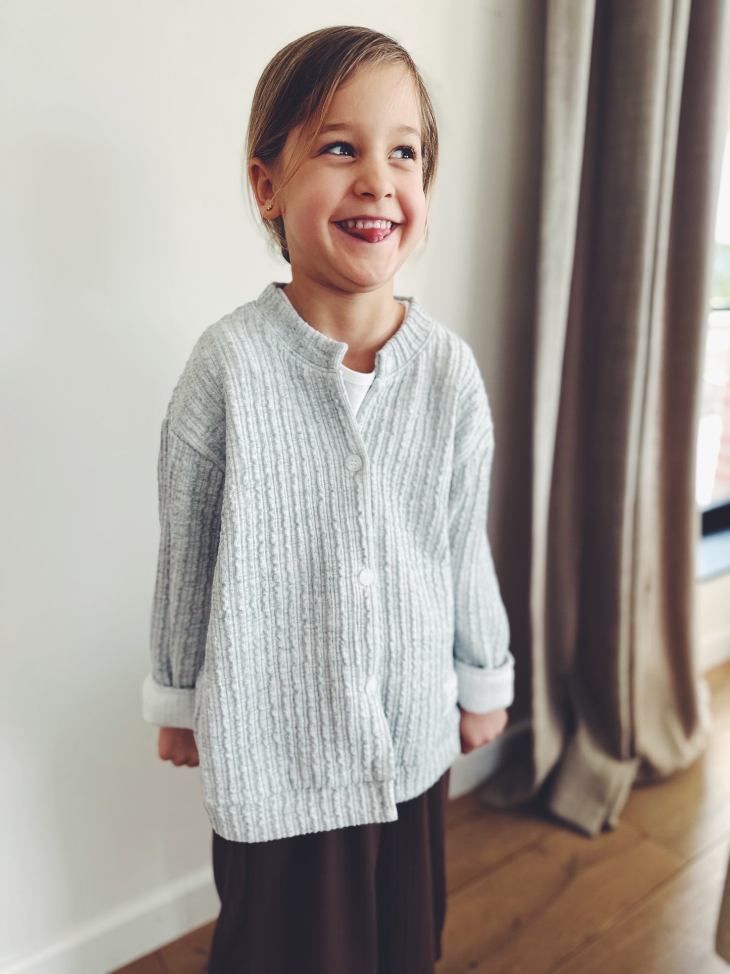 Eline cardigan - white melange