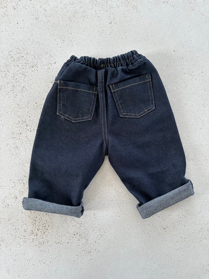 Planned denim pants - dark blue