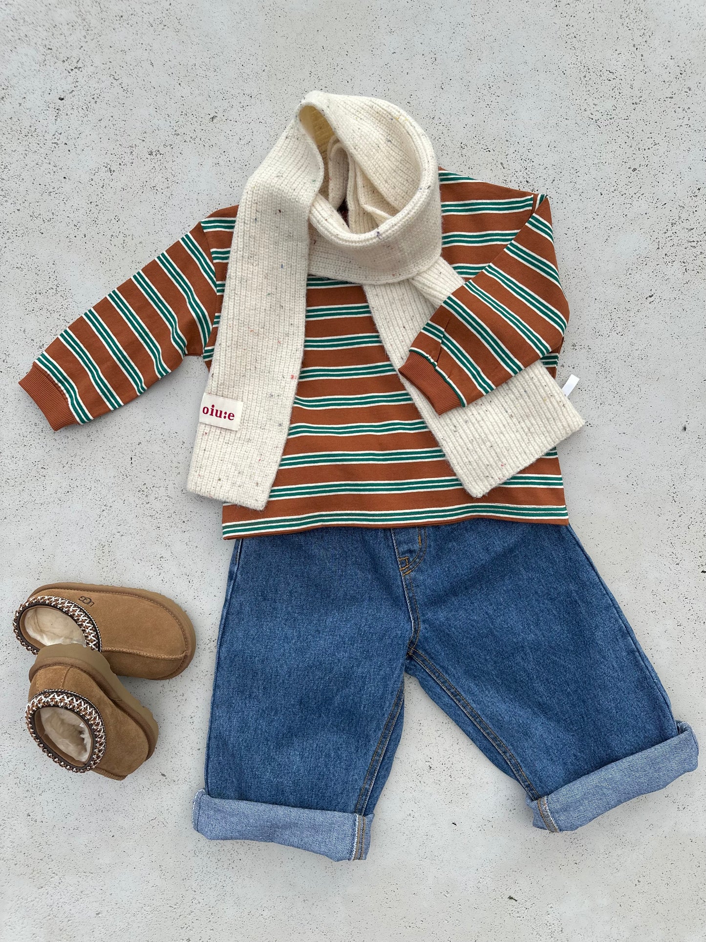 Daj stripe sweatshirt - blue/brown