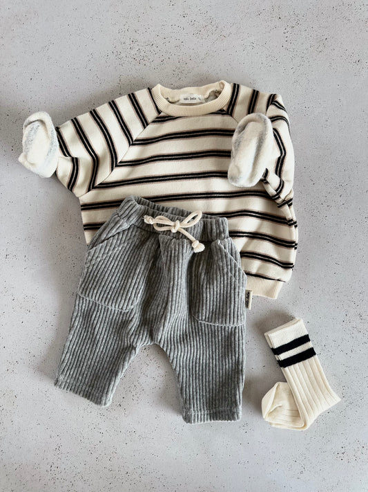 Bebe valu fleeced sweater - cream