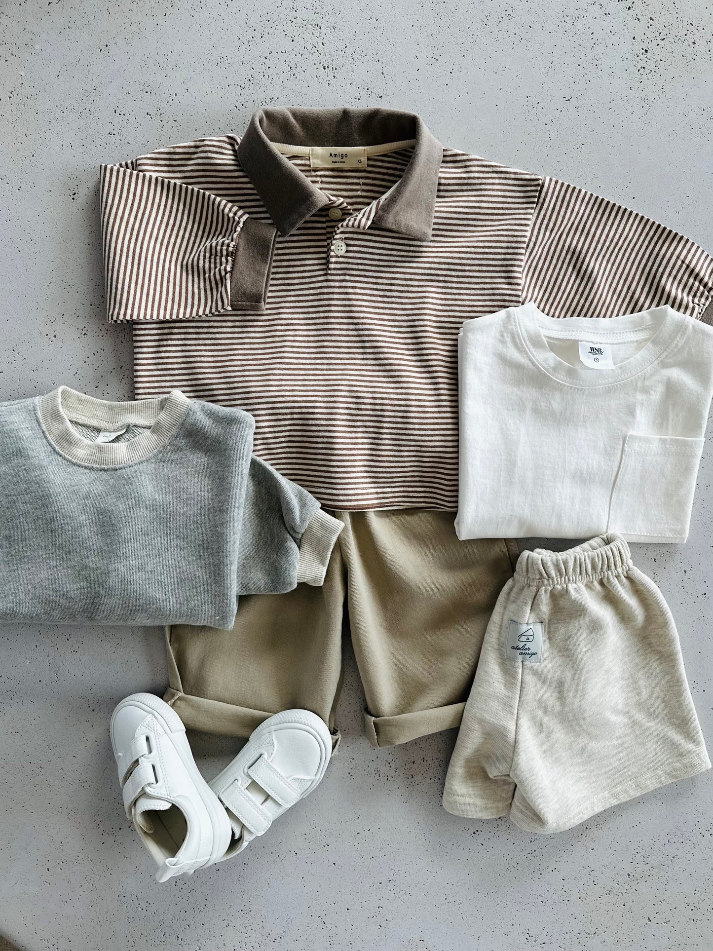 French soft shorts - oatmeal