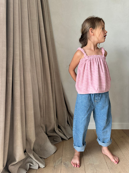 Lin soft terry top - pink