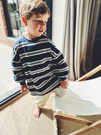Lucas stripes sweatshirt - navy