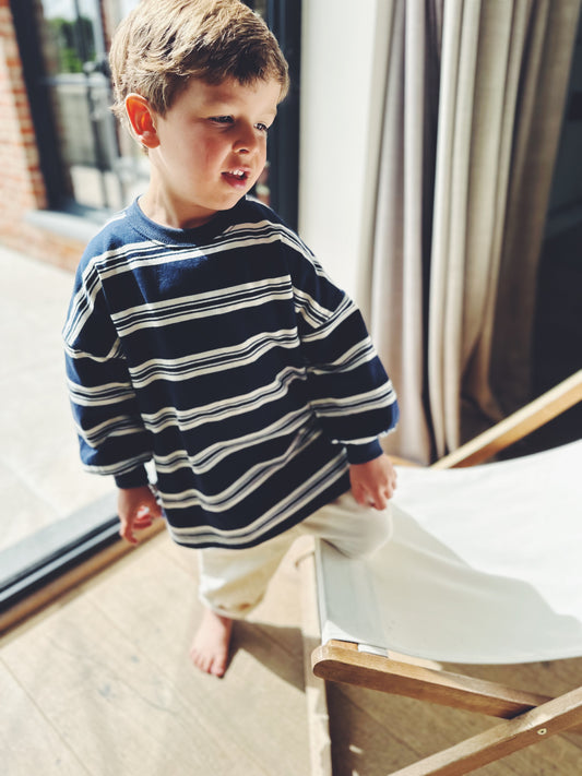 Lucas stripes sweatshirt - navy