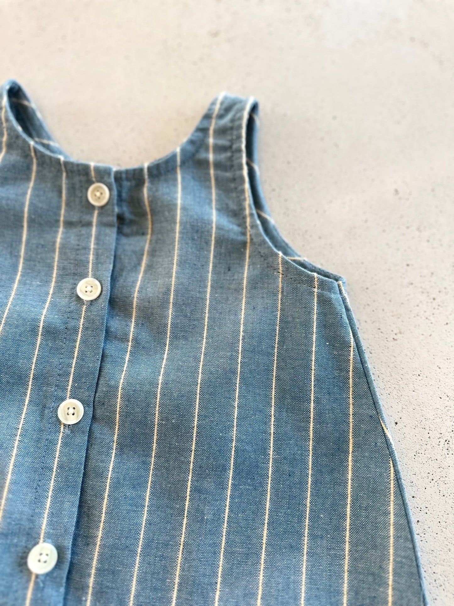 Bebe papillon button suit - denim blue