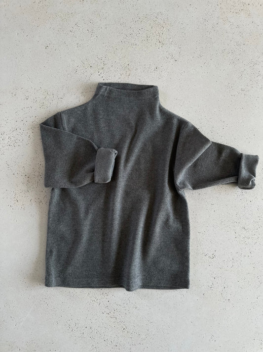 Loose turtleneck longsleeve - charcoal