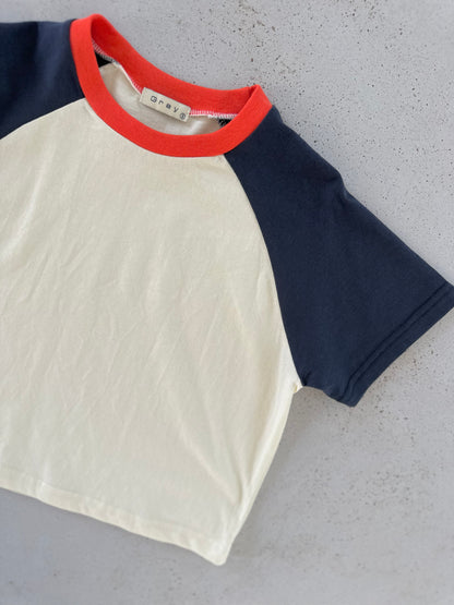 Mellow raglan tee - navy